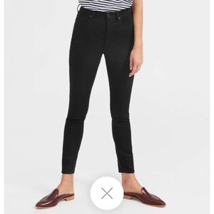 Everlane high rise skinny ankle jean black 28